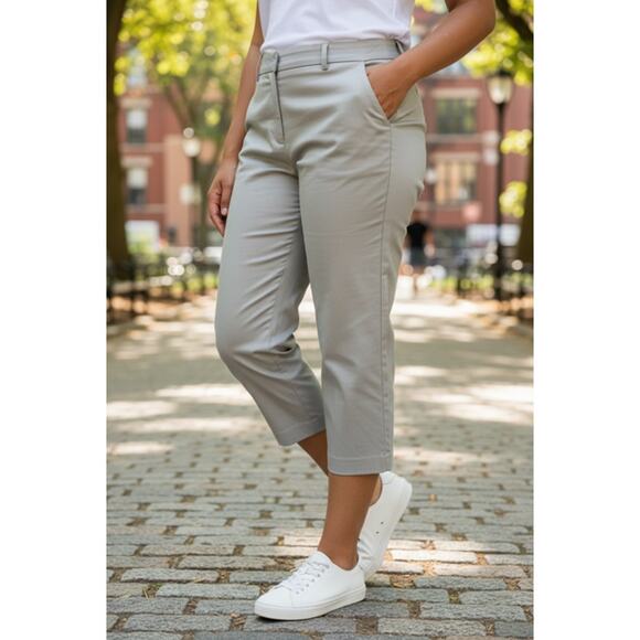 Lane Bryant Women’s Capri Pants Size 16 Khaki Stretch - Picture 1 of 3